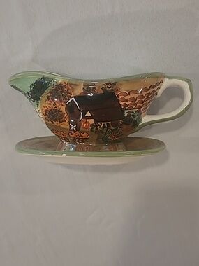 WCL Autumnal Gravy Boat Featuring Farm Scenes